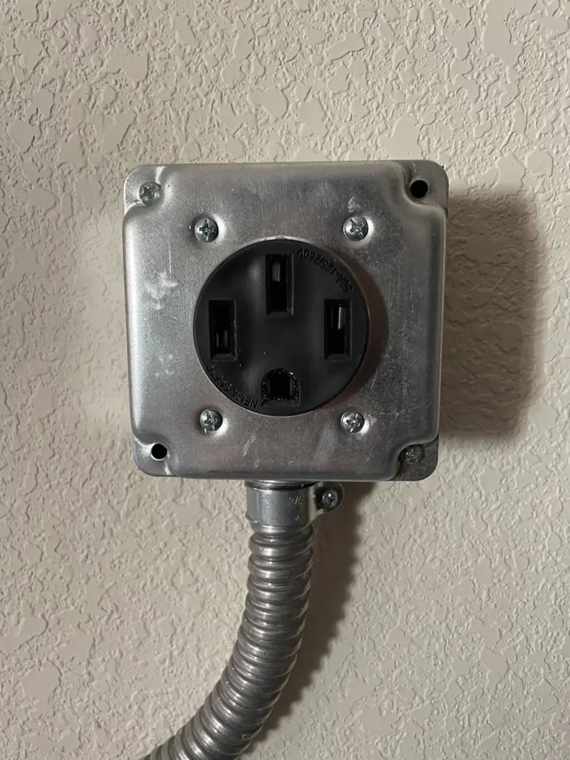 NEMA 14-50 outlet installed for Electrical Panel Upgrade in Bean Station